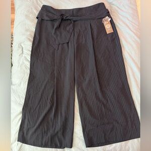 Vince Camuto Navy Pinstripe Wide Leg Pants